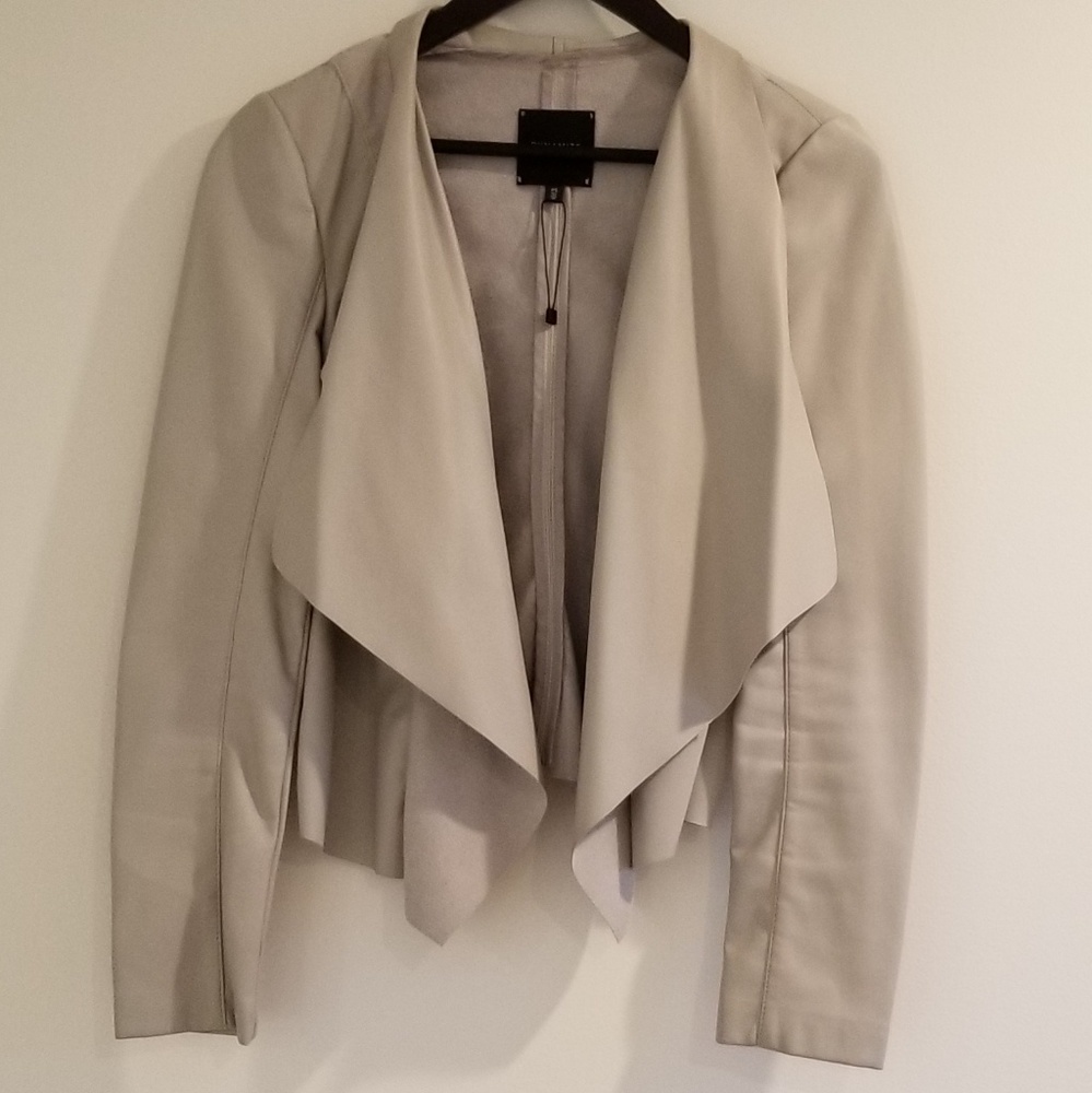 Dynamite Grey Pleather Swing Jacket